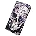 Bfun Packing Cool Flowers Floral Skull Card Slot Wallet Leather Cover Case for 4.7 Apple iPhone 6 6s