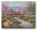 Covered Bridge in Spring by Sung Kim 28"x22" Art Print Poster