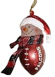 Atlanta Falcons NFL Touchdown Snowman Christmas Ornament