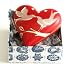 Rococo Love You Hand-Painted Heart with 3 ganaches 