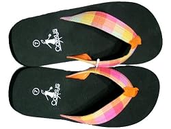 Corkey's Orange Yellow Plaid Sandles for Women