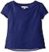 Kidtopia Little Girls' Short Sleeve Top with Chiffon