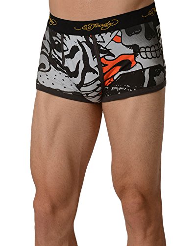 Ed Hardy Men's Vintage prints Premium Cotton Stretch Trunks