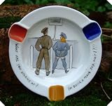 Review Staffordshire  / c1940s Comic Risque Hand Painted Ashtray Urinals