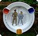 c1940s Comic Risque Hand Painted Ashtray Urinals