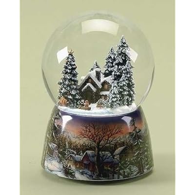 5.5 Winter Wonderland Musical Scenic Pond Christmas Snow Globe Glitterdome