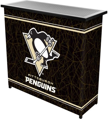 NHL Pittsburgh Penguins Two Shelf Portable Bar with Case
