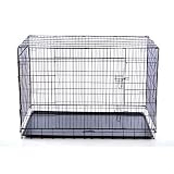 30 Two Door Dog Pet Bed House Folding Metal Crate Cage Kennel