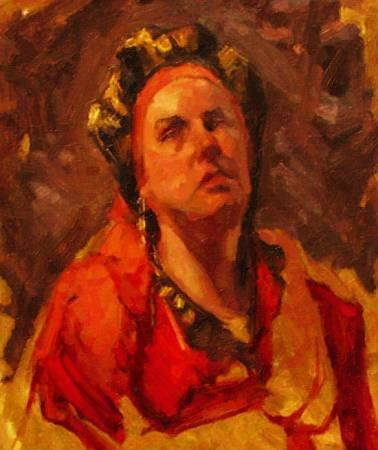 Custom Order #02-VYN, Oil on Canvas, Custom Painting of The Person You Love, For 1 Person of Customer's Choice, Style: Expressionism, with Signature Text 
