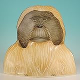Orangatan Vase ,Primate monkey Porcelain Sculpture Vase original hand made ceramic Orangatan Vase ,Primate monkey Porcelain Sculpture Vase original hand made ceramic