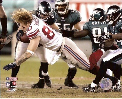 Jeremy Shockey Giants Diving without Helmet 8x10