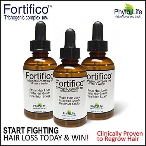 FORTIFICO For Hair Loss CLINICALLY PROVEN serum to regrow hair in Men & Women 150 day Supply Trichogenic Complex Made in USA by PHYTO LIFE