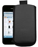 PU Ledertasche iPhone 4 | Hülle iPhone 4 | Tasche iPhone4 Etui | Pouch i Phone 4g Case mit Ausziehhilfe