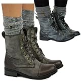 Search : Womens Military Style Army Combat Lace Up Ankle Worker Boots Size 3 4 5 6 7 8 with shoeFashionista Boutique Bag