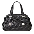 Angie and Lola Woven Satchel - Black