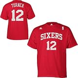 Evan Turner adidas Red Name and Number Philadelphia 76ers T-Shirt