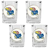 Kansas Jayhawks NCAA 4pc Shot Glass Set