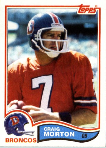 1982 Topps # 81 Craig Morton Denver Broncos Football Card - In Protective Screwdown Display Case!