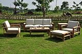 UPC 083832000011 product image for 6 Pc A-grade Outdoor Patio Teak Sofa Set - 3 Seater Sofa, 2 Deep Seating Club Ch | upcitemdb.com