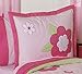 Pink and Green Flower Collection Girls Toddler Bedding 5 Piece Set
