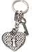 Coach Signature C Lock and Key wtih Chain Keyring / Purse Charm Style 92885
