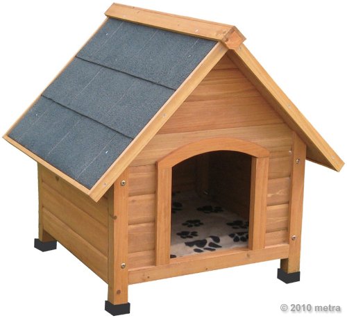 Hundehütte, Hundehaus, Massiv Holz, spitzdach 70cm hoch