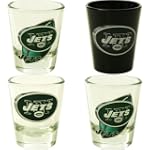 New York Jets Four Piece Collector Shot Glass Set