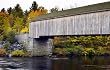 Maine Covered Bridge in Autumn - Classic 16x20 Photographic Print by Brendan Reals