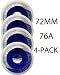 HYPER Inline Skate Wheels 72mm 76a UNITY SHIFT ROLLER HOCKEY x4 Blue