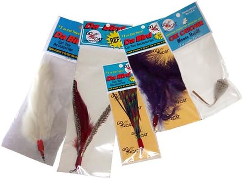 Go Cat Cat Catcher 4 Mice Refills w/CoolCyberCats Grasshopper - Mouse & Grasshopper Toy Attachment Pack