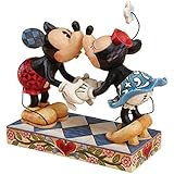 Disney Traditions by Jim Shore 4013989 Mickey and Minnie Mouse Kissing Figurine 6-1/2-Inch