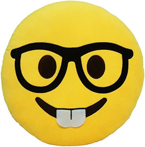 Giftoys Emoji Party Supplies 12" Plush Cute Smile Throw Pillow Soft Round Cushion Toy