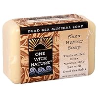 One With Nature Dead Sea Mineral Soap, Shea Butter, 7-Ounces