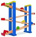 Eichhorn 100002027 - Holz Rollbahn inklusive 6 Rollelementen, 51x37 cm, aus Buchenholz