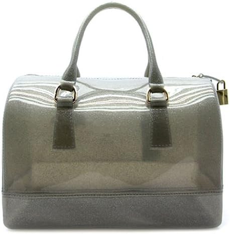 [Colour of Cocktail] Women's Simple Solid Jelly Bag (NELM602) (Pewter)