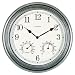 Chaney Instrument 14-Inch Pewter Clock/Thermometer/Hygrometer