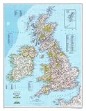 Map of Britain And Ireland Art Poster Print, 23x30