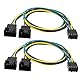 2 Pcs 30cm PWM 3/4 pin Y Splitter Computer PC Fan Power Cable