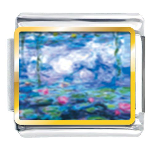 Monet's Nympheas Water Lilies Italian Charms Bracelet Link
