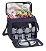 Classic Picnic Cooler For Four w/Out Wheels (Navy/Gingham)