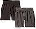 American Hawk Boys 2 Piece Pack Cotton Jersey Shorts,Black/Charcoal,3T/ Small