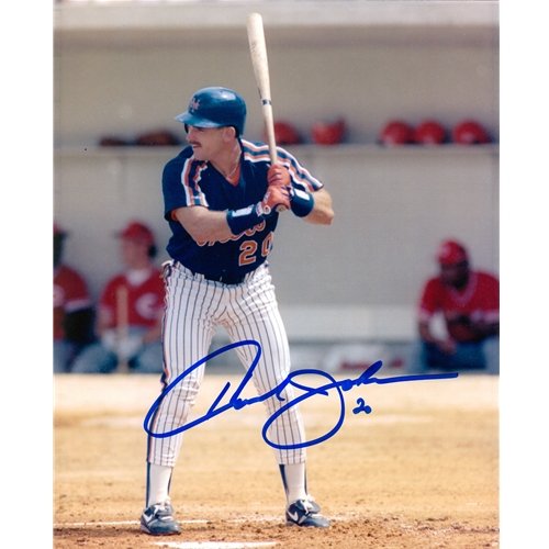 Howard Johnson Autographed New York Mets (Blue Jersey Stance) 8x10 Photo