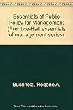 Essentials of public policy for management