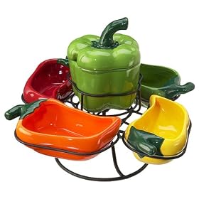 12-pc. Chili Pepper Lazy Susan Serving Set by 