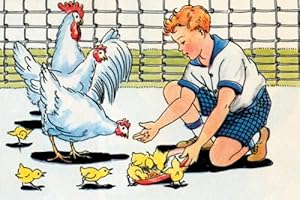 azon.com - Art Poster, Feeding the Chickens - 