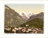 Interlaken with Jungfrau Bernese Oberland Switzerland, c. 1890s, (L) Library Image