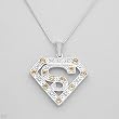 Necklace With 1.10ctw Genuine Citrines Beautifully Designed in 925 Sterling silver. Total item weight 10.0g Length 18in