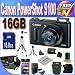Canon PowerShot S100 12.1 MP Digital Camera with 5x Wide Angle Optical Image Stabilized Zoom (Black) + 16GB SDHC Class 10 Memory + Extended Life Battery + Ac/Dc Rapid Charger + USB Card Reader + Memory Card Wallet + Deluxe Case w/Strap + Mini HDMI to HDMI Cable + Shock Proof Deluxe Case + Professional Full Size Tripod + Accessory Saver Bundle!