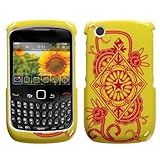Exotic Yellow Phone Protector Cover for RIM BlackBerry 8520 (Curve), RIM Bl ....