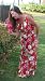 Button Front Long Tank - Bougainvillea Empire Waist Ruched Bust Line Drawstring Back Tie Hawaiian Aloha Ankle Length Dress - Regluar Size